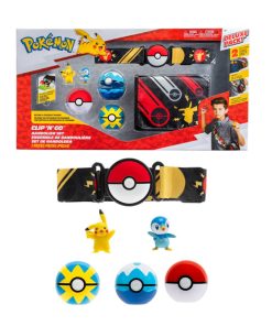 Pokemon Clip 'N' Go Bandolier Set Exclusivo Piplup Pikachu