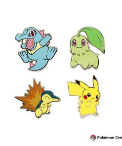 POKEMON CENTER TOTODILE CHIKORITA CYNDAQUIL PIN