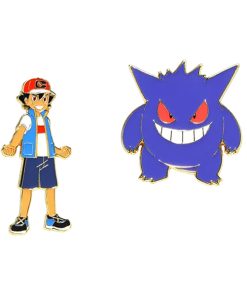 Pokemon Ash and Gengar Enamel Pin Set