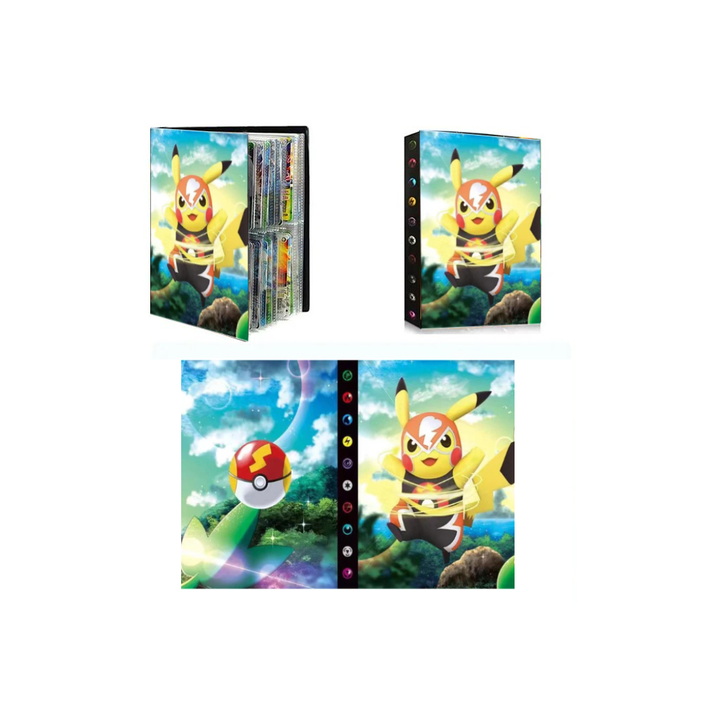 Pokemon Folder 4 Bolsillos Capacidad 240 Cartas Pikachu Luchador 2