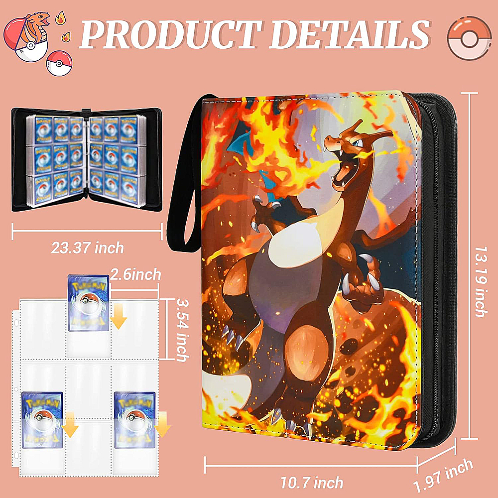 Pokemon Folder 9 Pocket Charizard 900 Cartas 3
