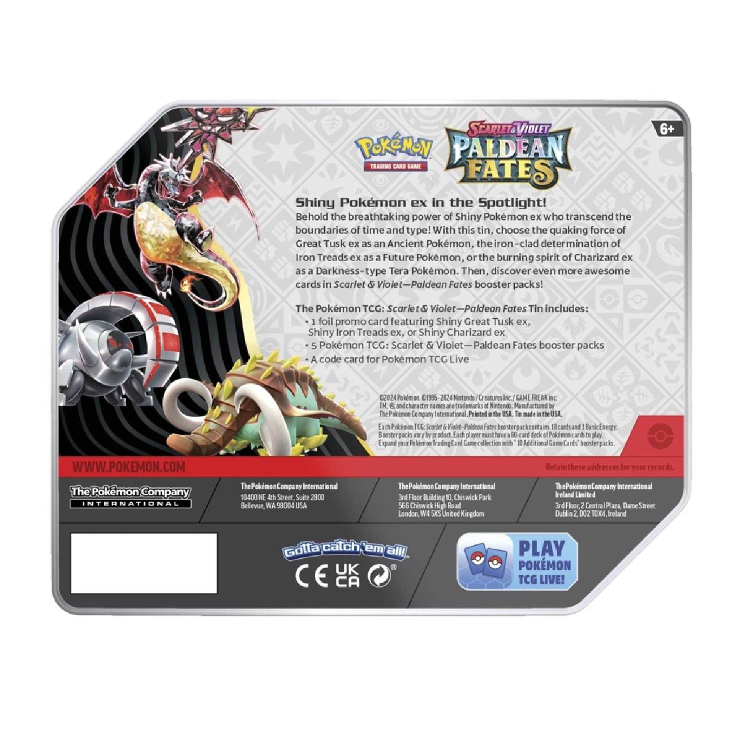 Pokemon TCG Tin Great Tusk ex Ingles 8