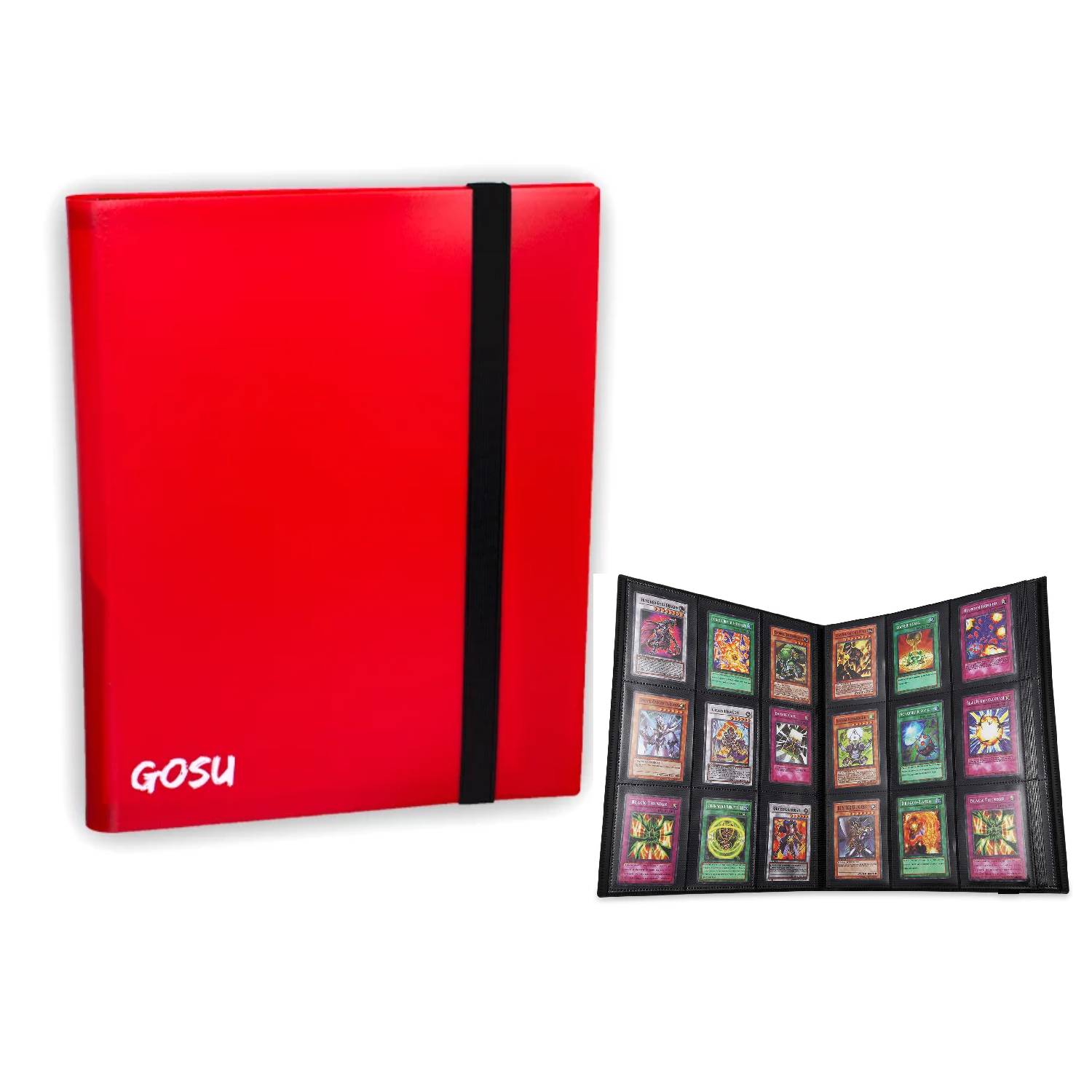 Folder Gosu 9 Bolsillos Capacidad 360 Rojo Cartas 1