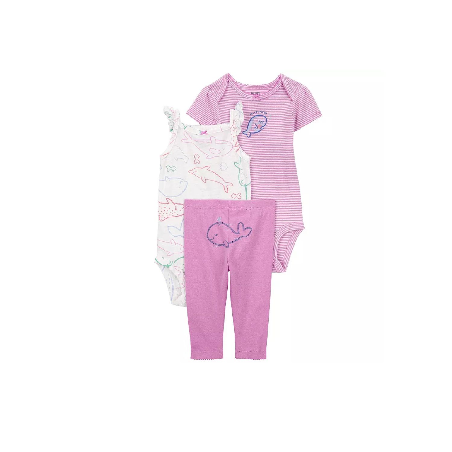 Ropa Carter's Set 3 Piezas Ballena Niña Talla 12 Meses 1