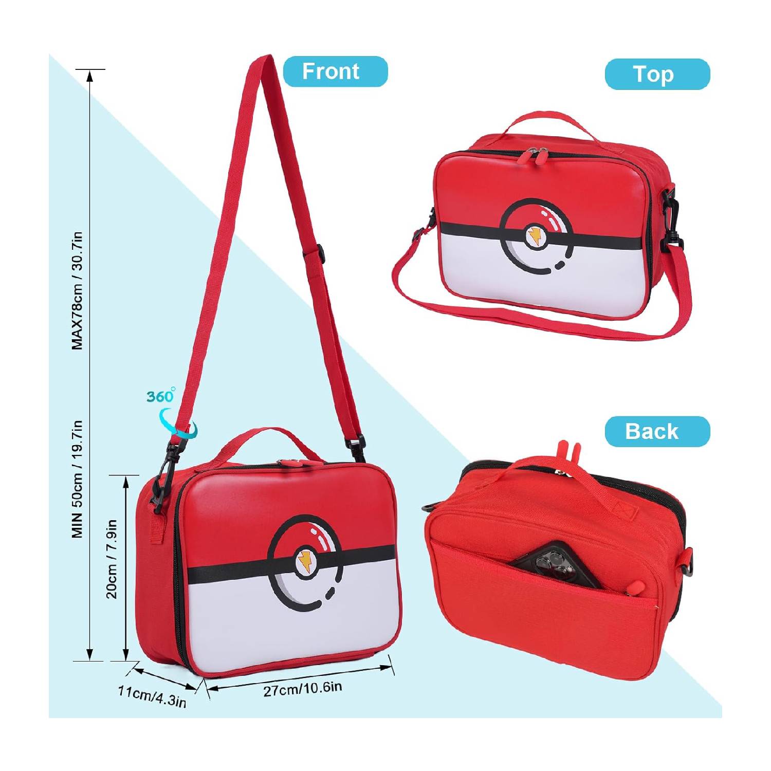 Lonchera Termica Pokeball Para Niños 2