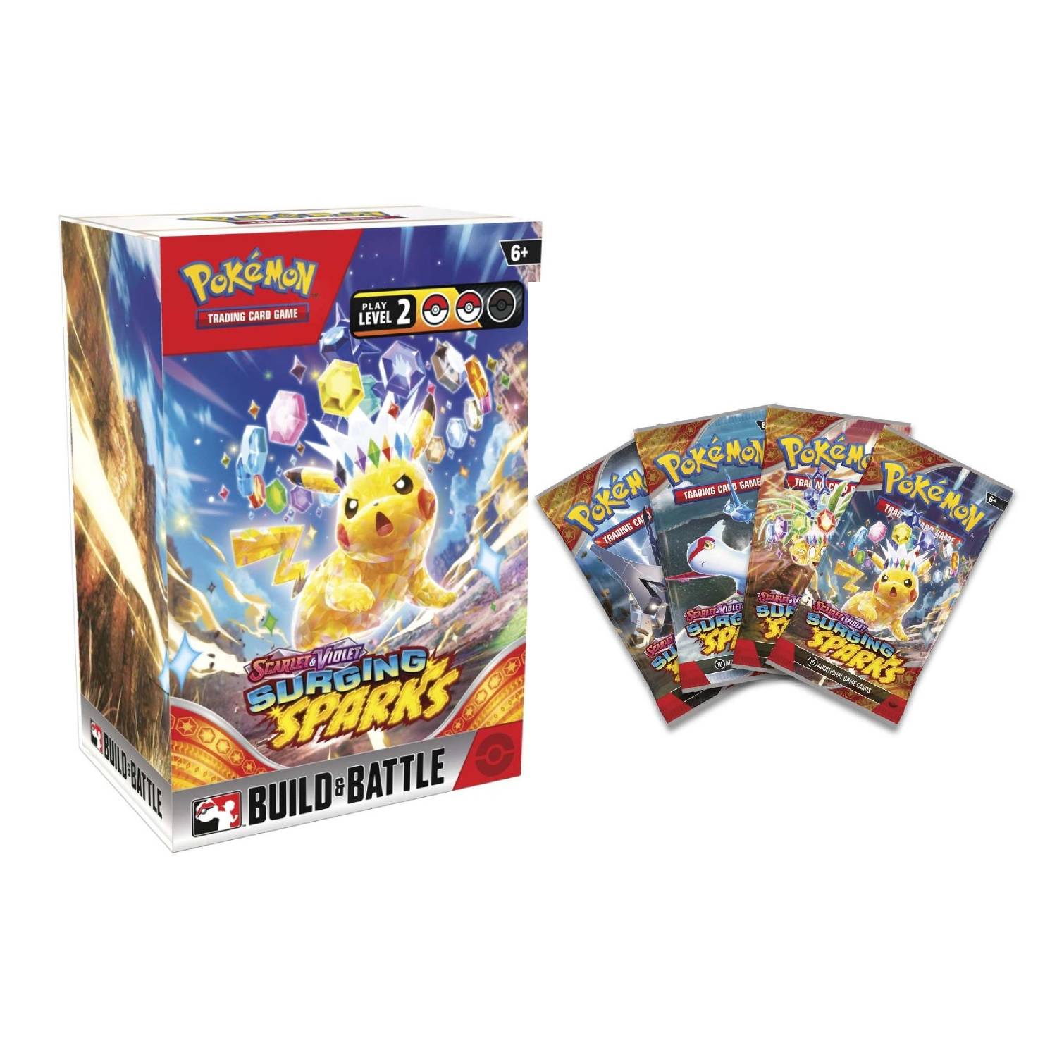 Pokmeon TCG Surging Sparks Build & Battle Box Ingles 1