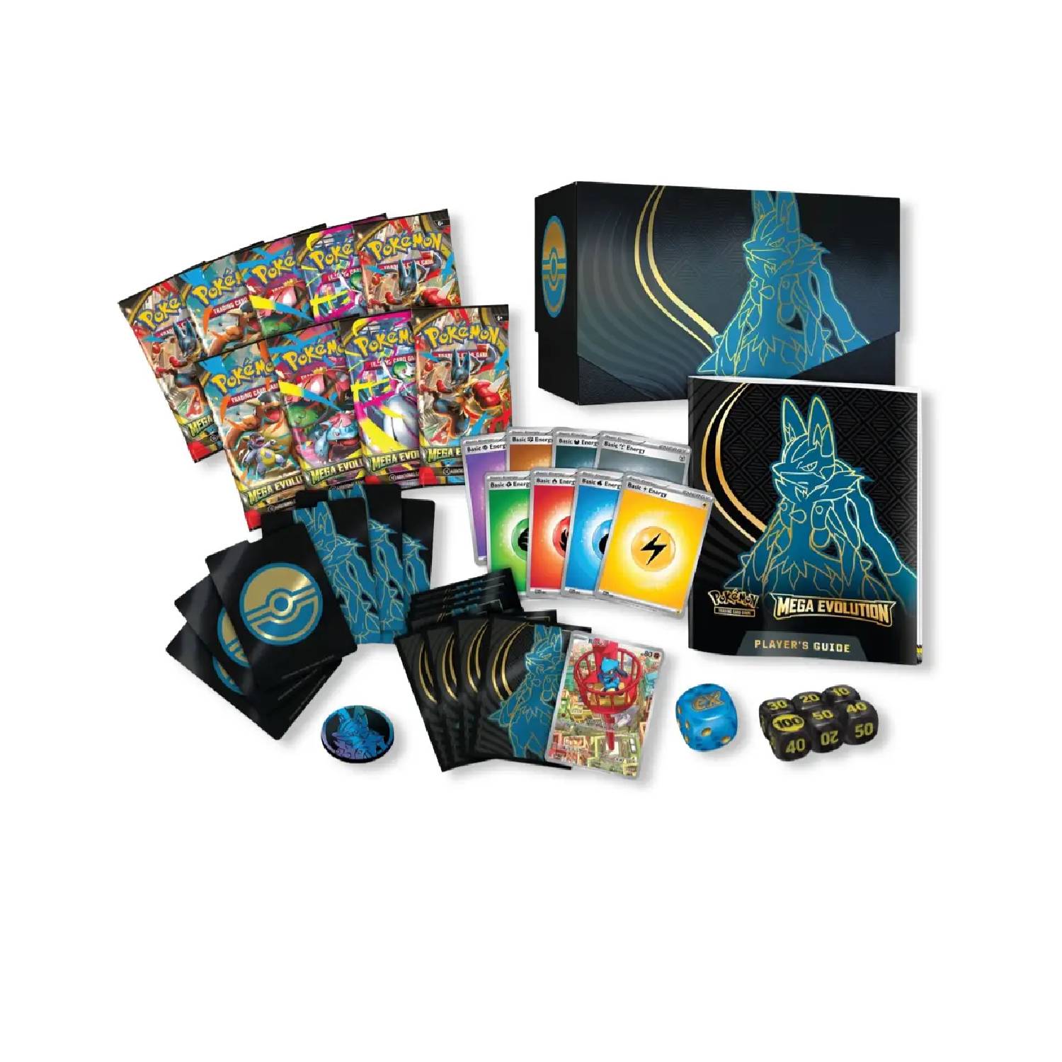 Pokemon TCG Elite Trainer Box Mega Evolution Lucario Ingles 2