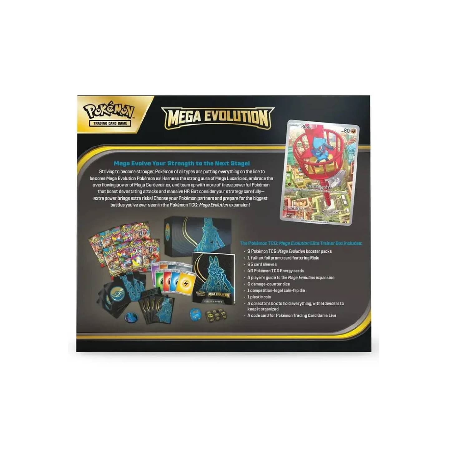Pokemon TCG Elite Trainer Box Mega Evolution Lucario Ingles 5