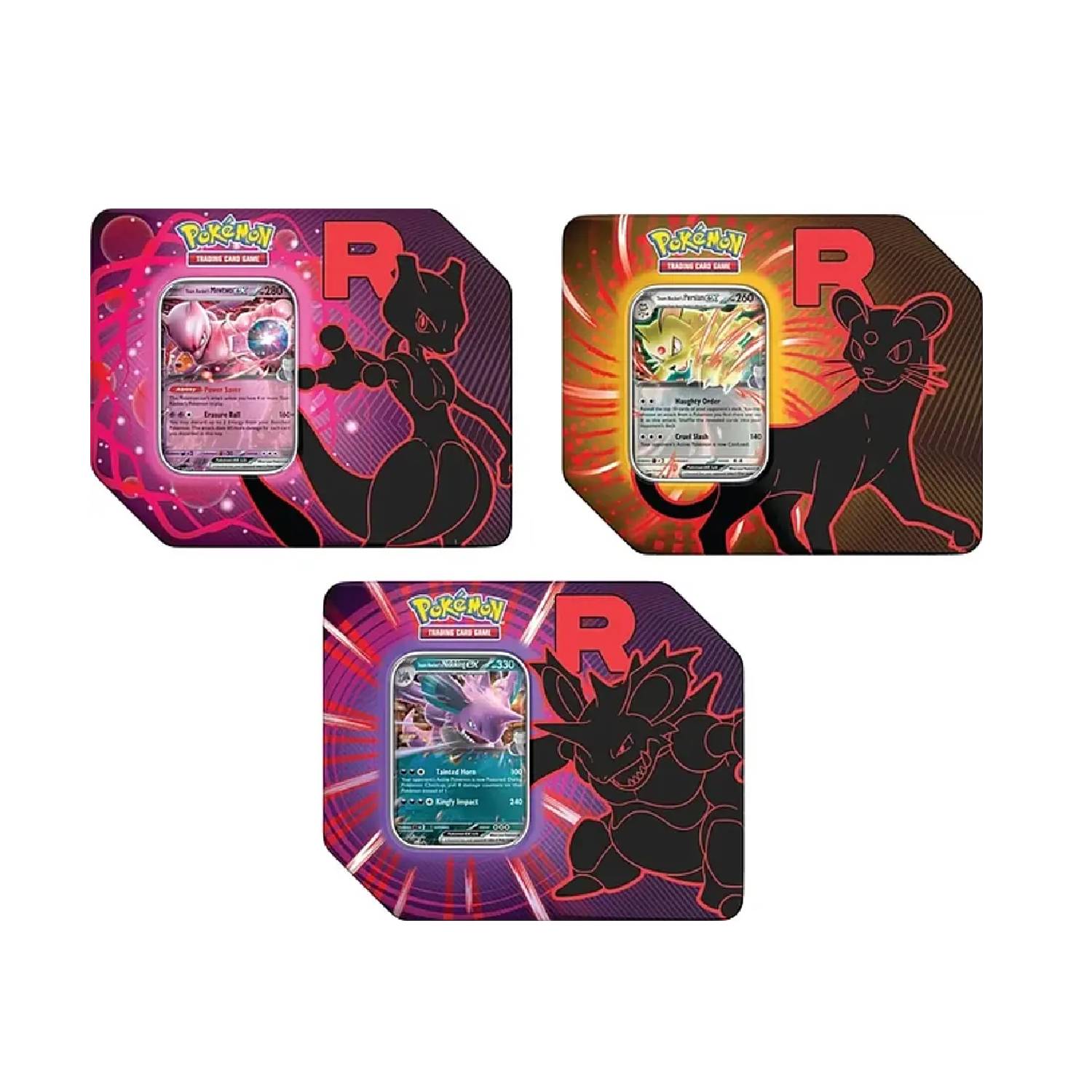Pokemon TCG Team Rocket Tin Pack 3 Ingles C_u 1