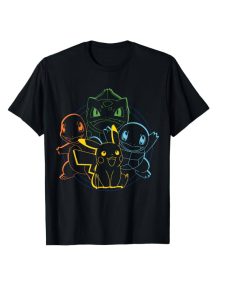 Pokemon Camiseta Pikachu Charmander Bulbasaur Squirtle Kanto Talla M