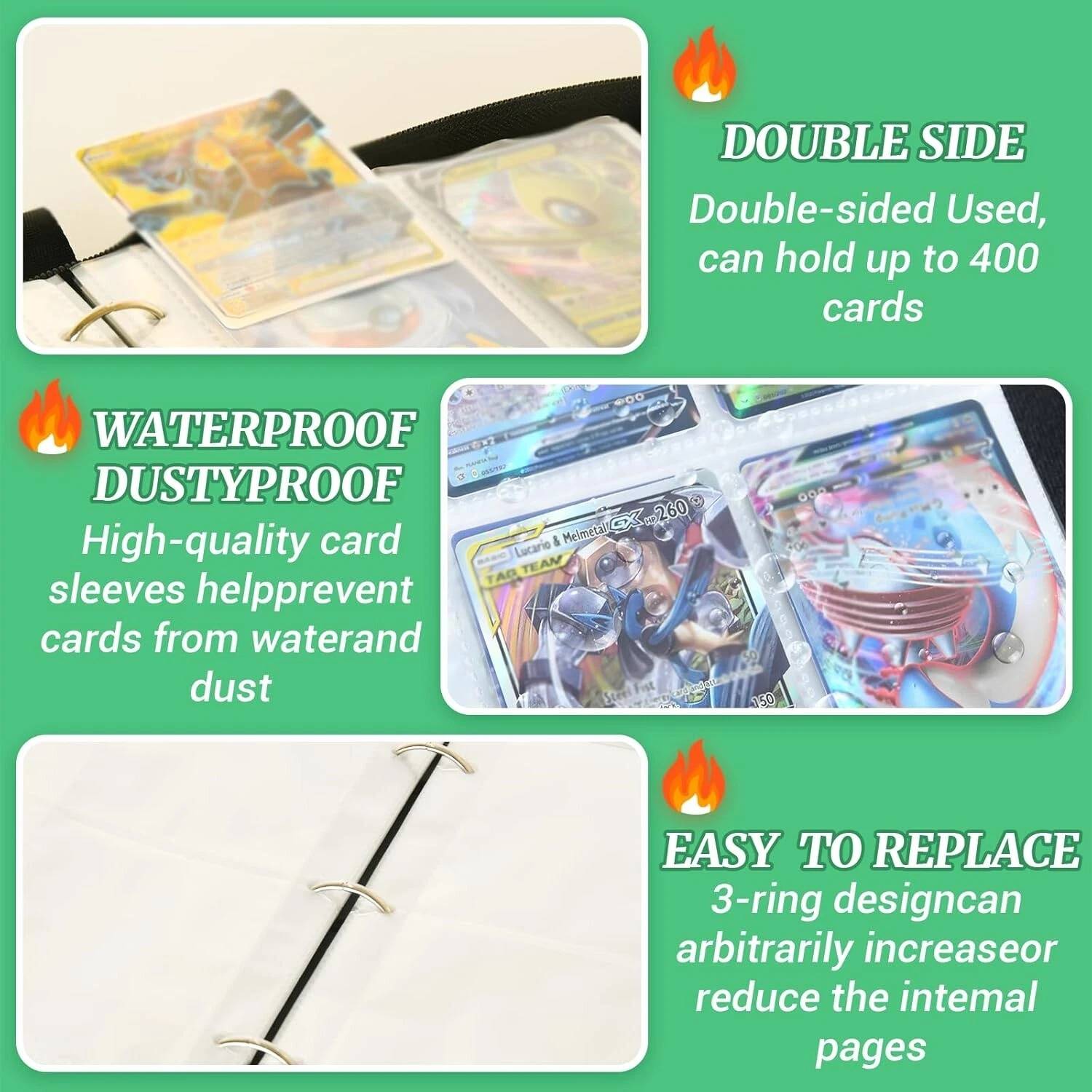 Pokemon Folder 4 Pocket 400 Cartas Charizard Charmander 3