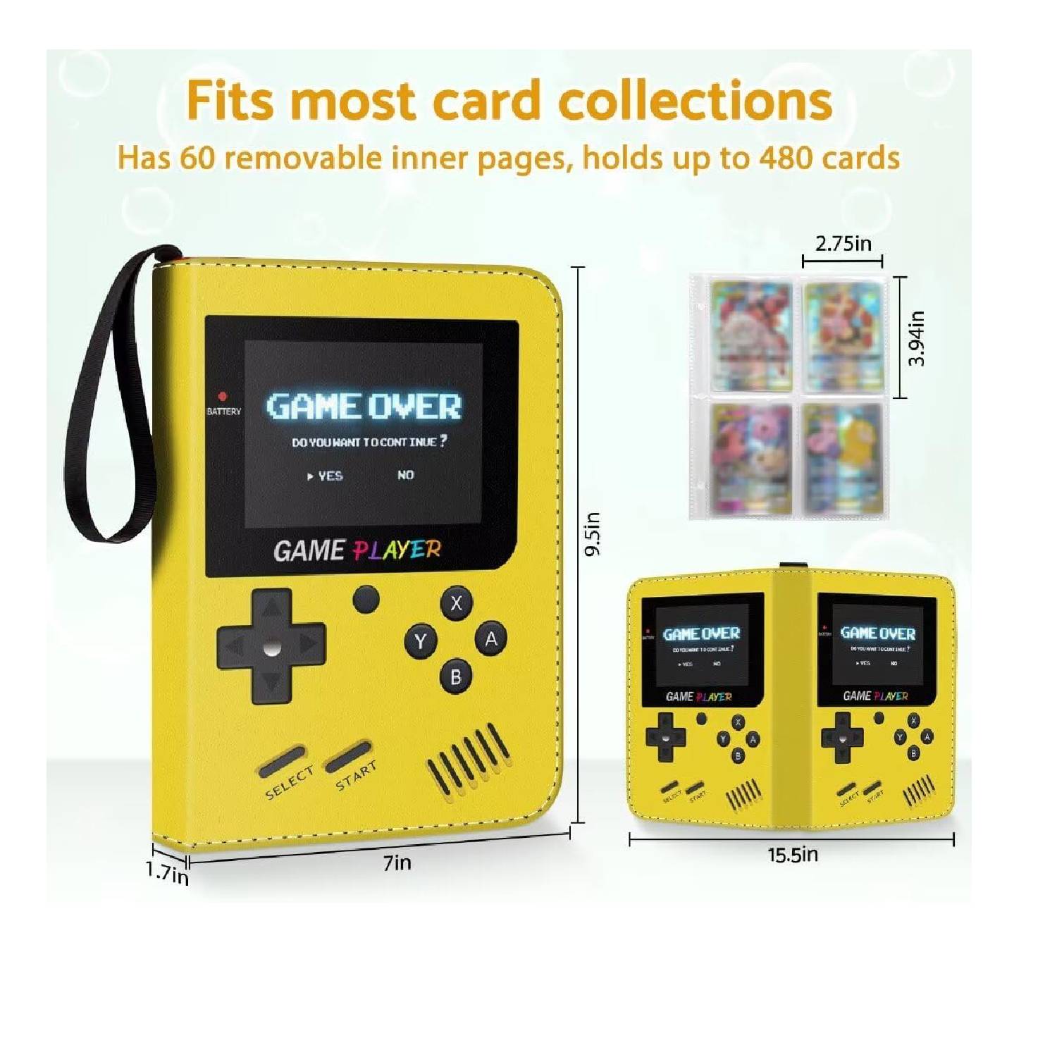 Pokemon Folder 4 Pocket 400 Cartas Game Boy Yellow 3